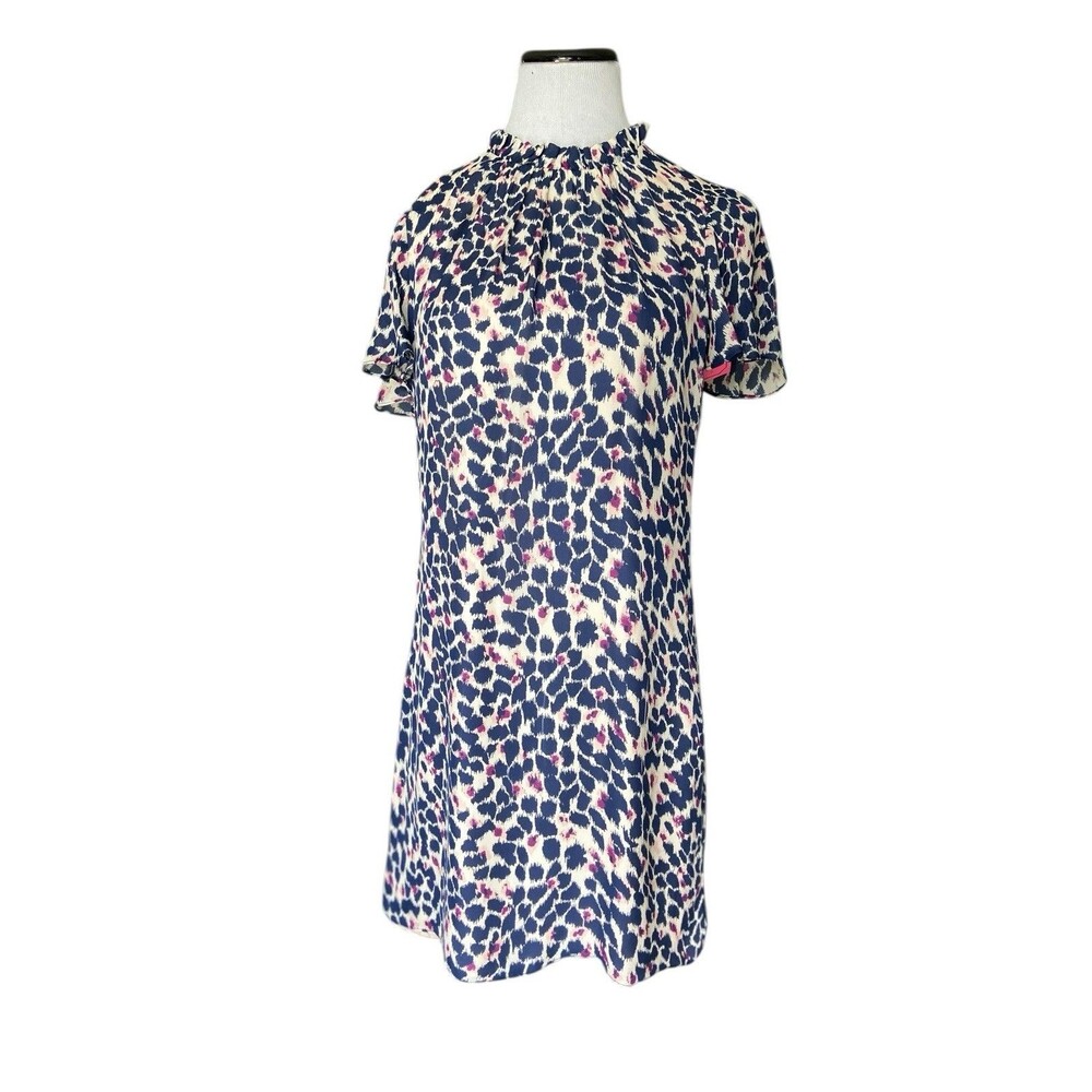 Alice & Trixie Womens 100% Silk Mini Dress Size XS High Neck Mod Retro Luxe Boho